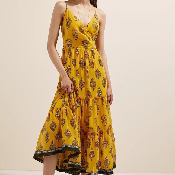 Anthropologie Sachin & Babi Tiered Midi Dress - Picture 2 of 13